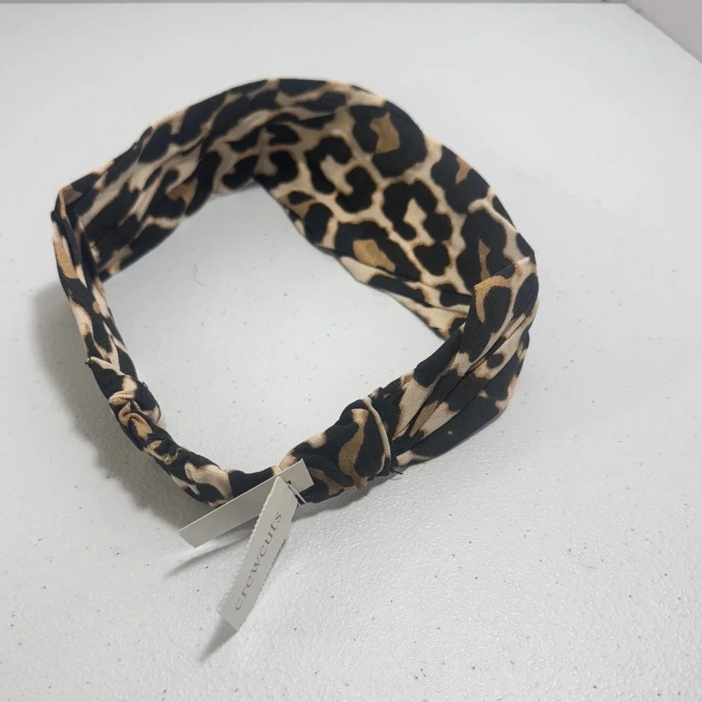 NWT Crewcuts Kids Leopard Print Turban Headband OLDSTOCK Chic